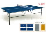 Meja Tenis Meja Lipat Standar Indoor 4 In 1 12 Mm Tebal Untuk Rekreasi Keluarga