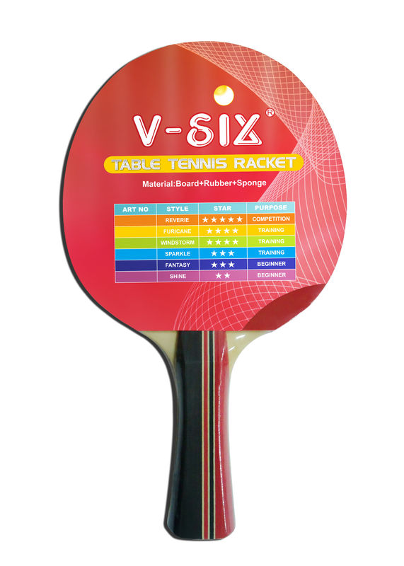 stripe warna handle linden plywood tenis meja raket dengan sponge karet putar putar raket