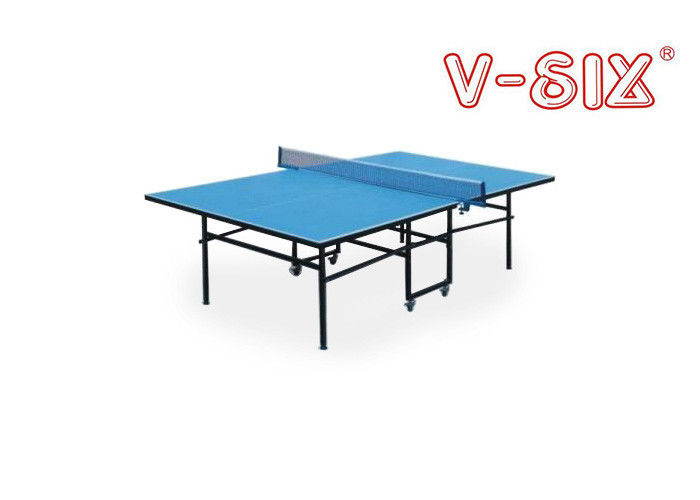 Biru Tenis Meja lipat atas meja Indoor ukuran standar dengan ketebalan 16mm tabel