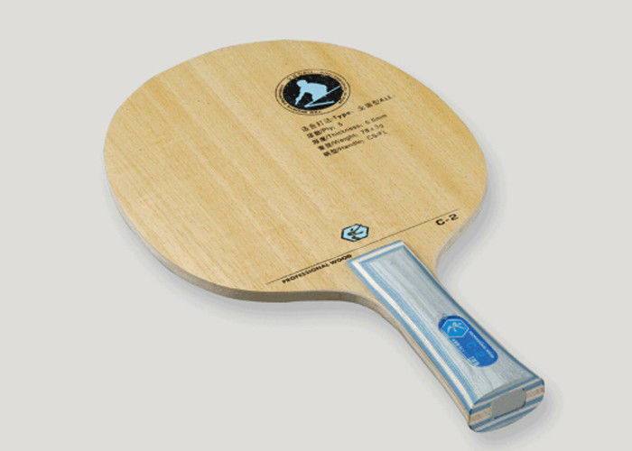Classic 5 Layers Wood Floor C2 Custom Table Tennis Bats Untuk Kompetisi