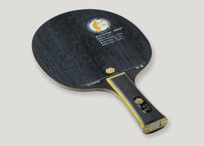 Hitam Aus 7 Plywood V-8 Blade Tenis Meja / Pro Ping Pong Paddles Dengan Lethality Kuat