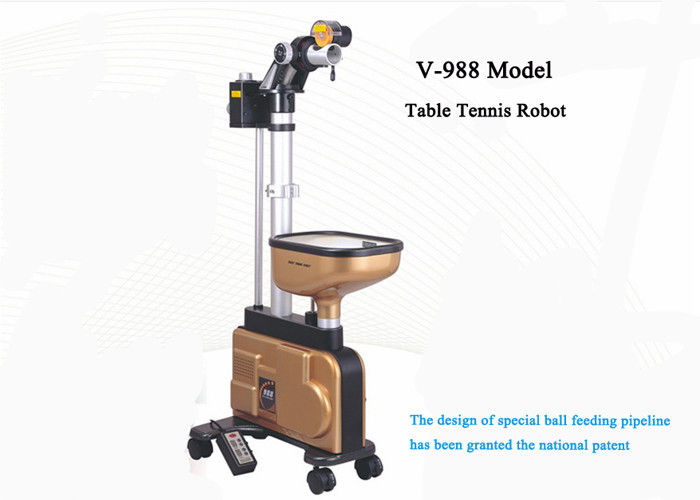 Floor Type No Bola Jamming Robot Tenis Meja / Bola Feeding Pipeline