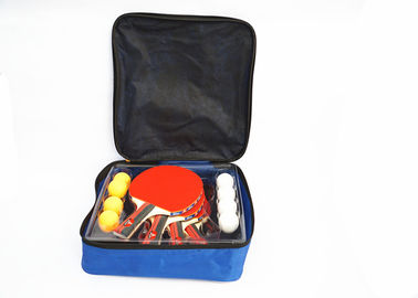 Carry Bag Packing Table Tennis Set 4 Kelelawar 8 Bola ABS Dengan Pegangan Warna Karet Tahan Lama